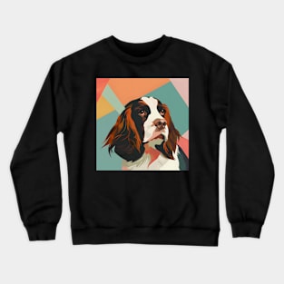 English Cocker Spaniel in 70's Crewneck Sweatshirt